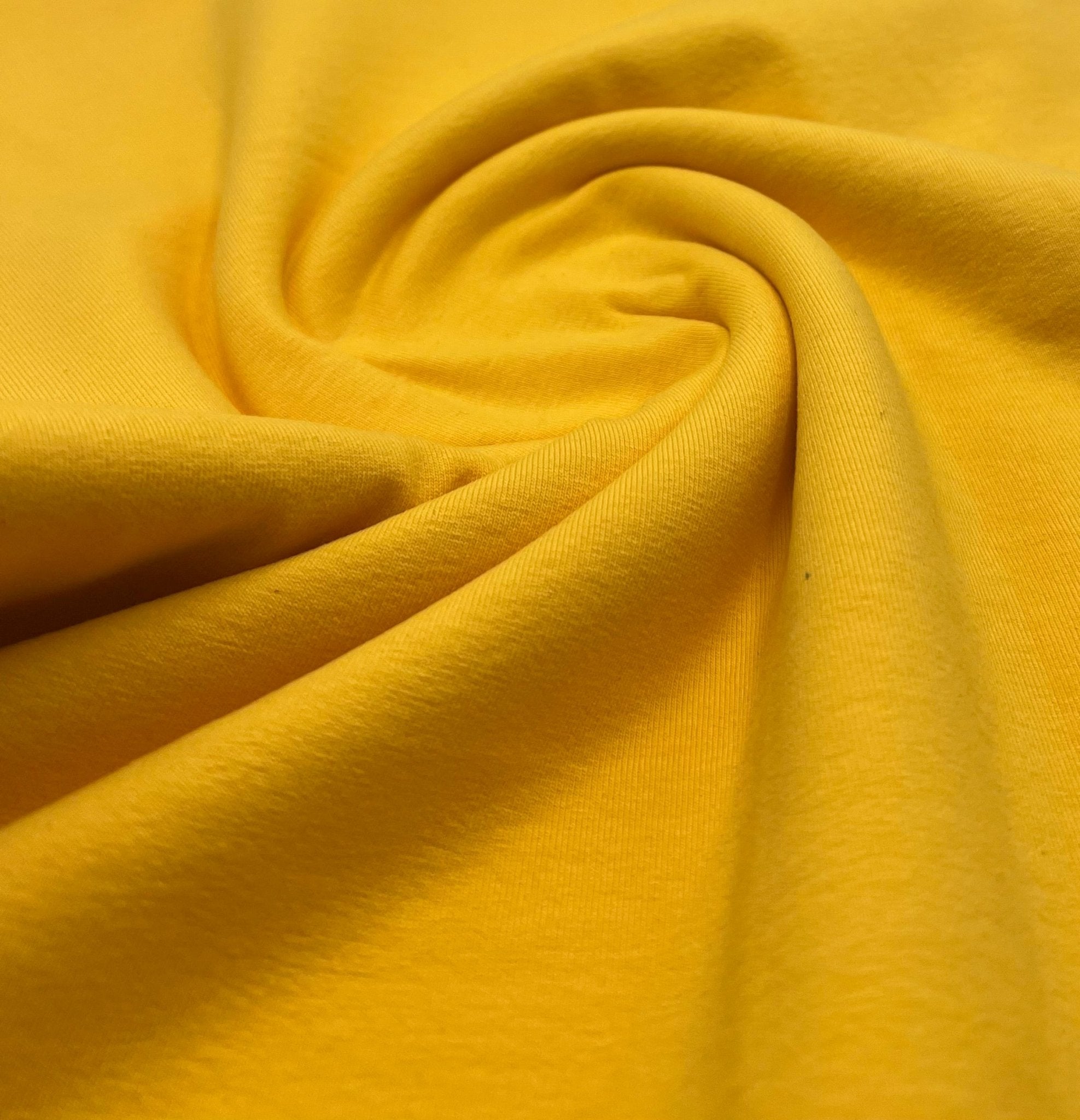 Yellow Cotton Stretch Jersey 200 GSM 95/5 Lycra 4 Way Stretch - T9 Fabrics